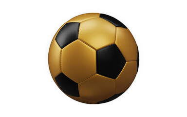 Fototapeta premium Isolated Golden and Black Soccer Ball