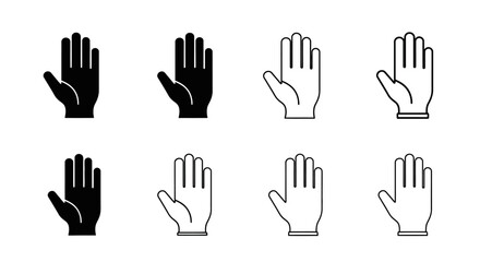 Fototapeta premium Four pairs of hands in different orientations depicted in black and white