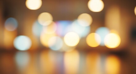 Fototapeta premium bokeh lights vector illustration, blurry background with colorful glowing effect, flat design