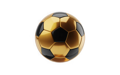 Fototapeta premium Isolated Golden and Black Soccer Ball
