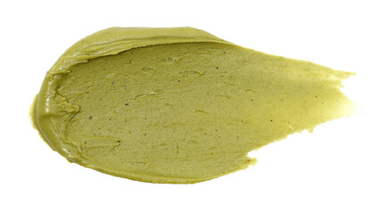 Naklejka premium Pistachios spread isolated on white background, top view