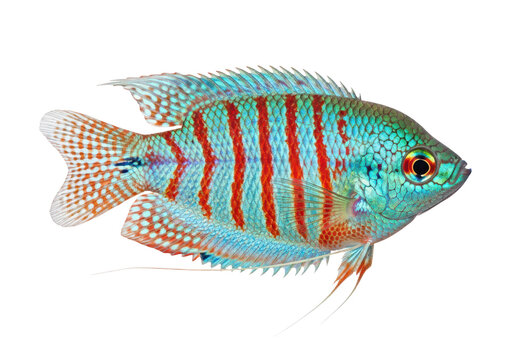 Dwarf gourami fish isolated on transparent background