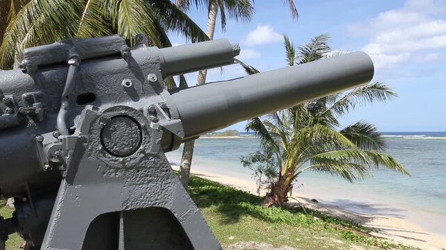 World War II artillery, Guam, Mariana Islands, Micronesia, Western Pacific