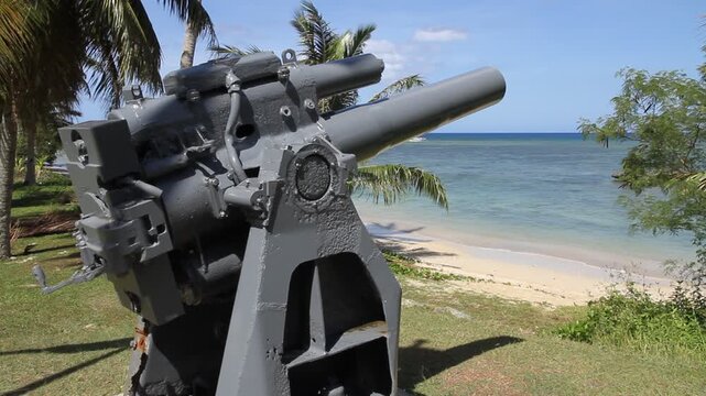 World War II artillery, Guam, Mariana Islands, Micronesia, Western Pacific