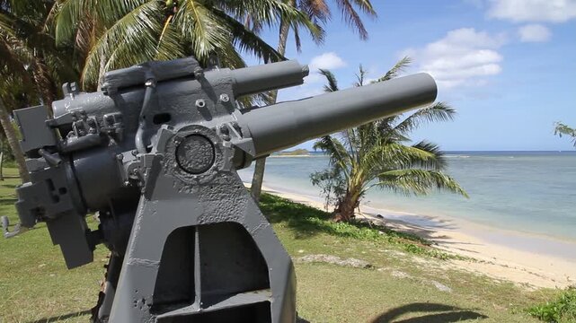 World War II artillery, Guam, Mariana Islands, Micronesia, Western Pacific