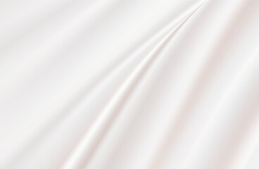 Fototapeta premium Soft white abstract fabric background with smooth waves and elegant minimal texture. Soft white abstract fabric background with smooth flowing waves and elegant minimal texture. Perfect for luxury