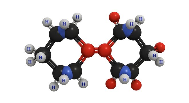 3D molecular structure of ethane chemical bond with carbon and hydrogen atoms in scientific illustration