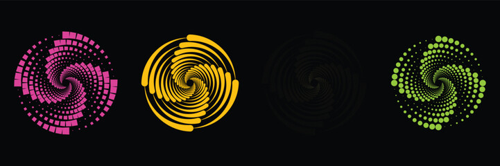 Naklejka premium Circle abstract Halftone Design 01