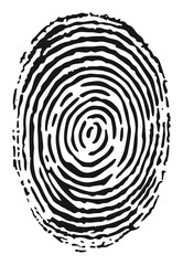 Fototapeta premium PNG Whimsical fingerprint vector illustration black white.