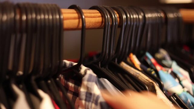 Closet Hangers With Clothing Actiion