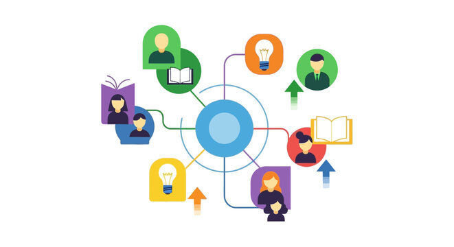 People Icons Network Connection Teamwork.