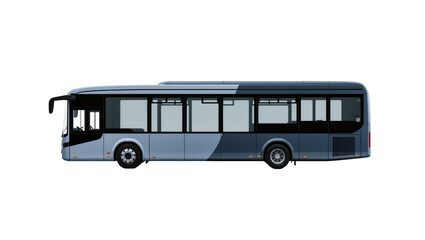 Two-tone modern city bus large windows, isolated on transparent background © Dan