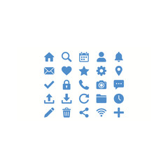 Naklejka premium Collection of various app icons.