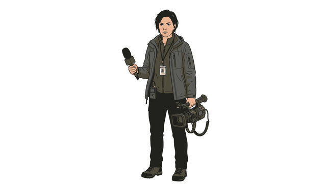 Man holding a leaf blower.