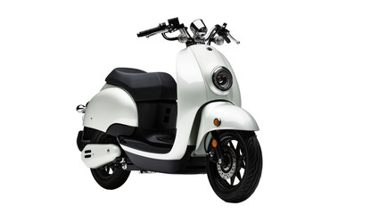 White scooter black seat and wheels, isolated on transparent background © Roxana