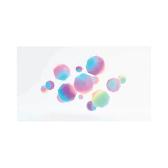 Fototapeta premium Multicolored Bubbles Floating Together.