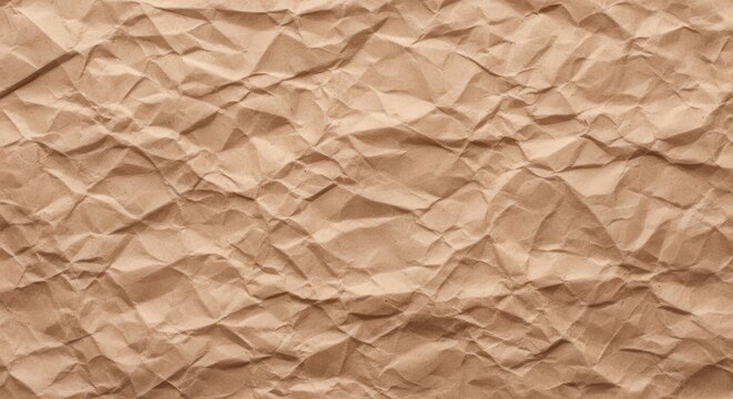 A crumpled brown paper background with a white border at the bottom for copy space or product displa