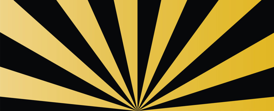 Black yellow sun rays burst pattern graphic background