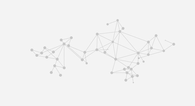 Network connections and data visualization.