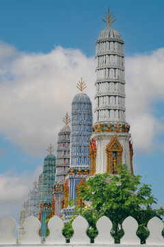 Wat Phra Kaew, Temple of the Emerald Buddha with blue sky Bangkok, Asia Thailand