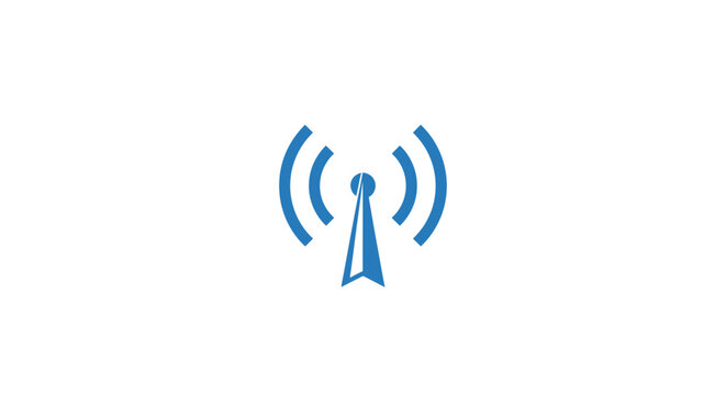 Cell tower antenna signal transmitter icon.