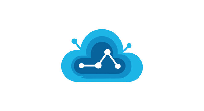 Cloud Computing Network Server Icon.