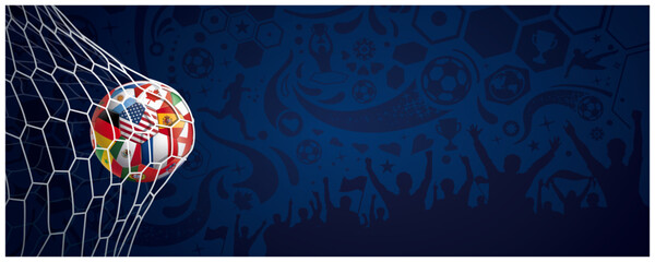 Plakat ARRIÈRE-PLAN DE FOOTBALL 2026