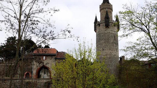 the historic german cityscape of friedberg 4k 50fps video