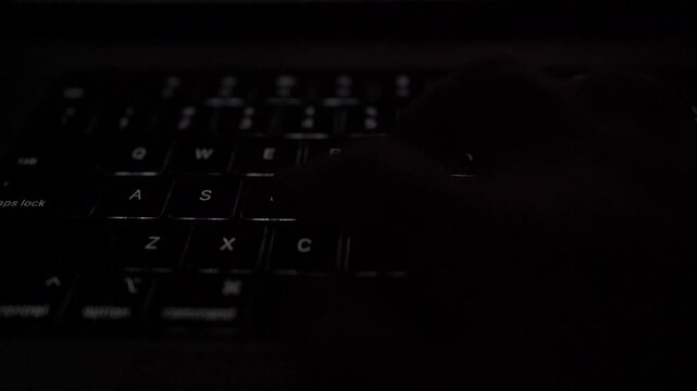 Using Keyboard Close Up at Night for Digital Input