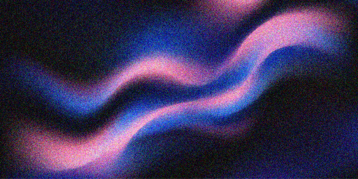 An abstract blue background with a light effect features a smooth flowing wave pattern of soft silk and satin fabric with a purple texture and shiny vector curves