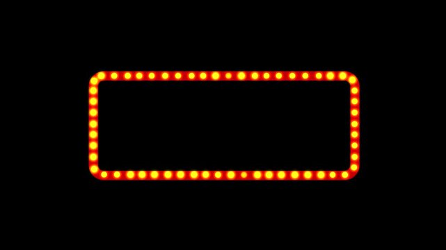 light bulb frame with read and white animation, Motion graphics of circle light concept