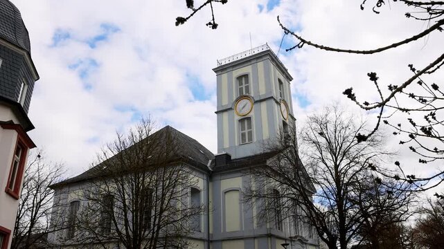 the historic german cityscape of friedberg 4k 25fps video