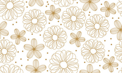 Fototapeta premium Trendy floral pattern. Elegant seamless vector pattern. Luxury geometric abstract background