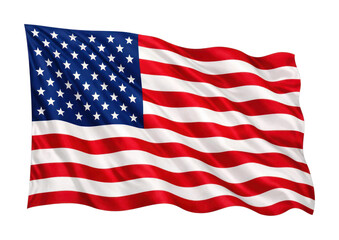 Obraz premium PNG American flag waving proudly.