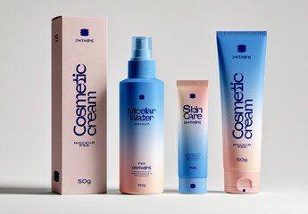 Cosmetic Skincare Product Packaging Mockup Set