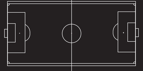 Black and white soccer field diagram football field 3 © Aldi mustofa