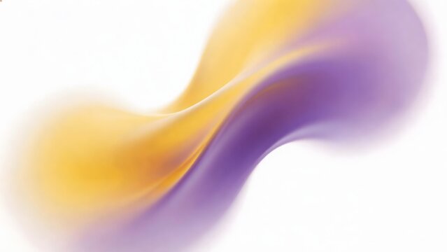 Abstract flowing shapes in purple and yellow