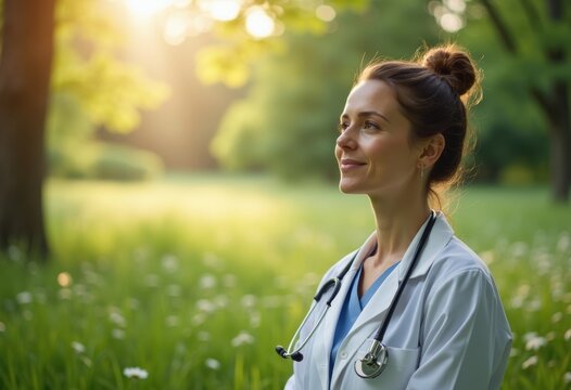 Serene Outdoor Session at Luxurious Mental Wellness Retreat Center with Natural Surroundings and Tranquil Vistas