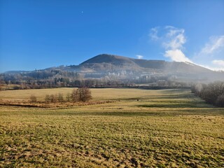 Fototapeta premium landscape under the Velký Javorník mountain 