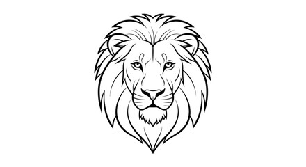 Detailed drawing of a lion head. © Konco