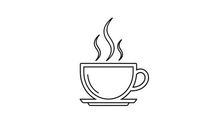 Obraz premium Steaming hot beverage coffee cup.