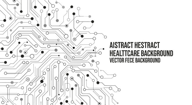 A minimalist and clean illustration of a circuit board. Ideal for representing technology, innovation, or digital connections in website design or mar