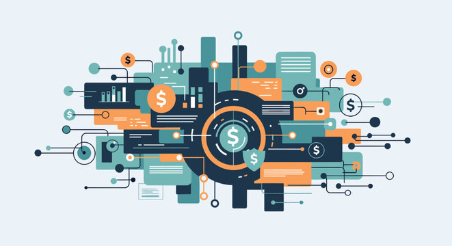 A minimalist design showcasing interconnected nodes and lines. Perfect for illustrating concepts like networking, data flow, or complex systems. Provi