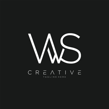 Sleek intertwined WS lettermark logo concept for versatile brand identity design