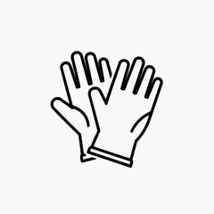 Obraz premium Gardening gloves for outdoor activities in black and white design 
