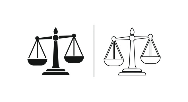 black and white scales icons Vector