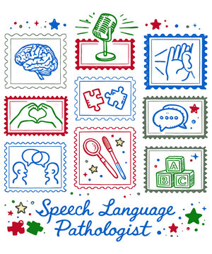 Speech Language Pathologist Design &ndash; SLP Therapy Professional Illustration
