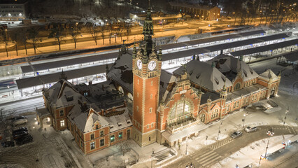 Railway station in Gdańsk. Poland © Bogumił Dłubek