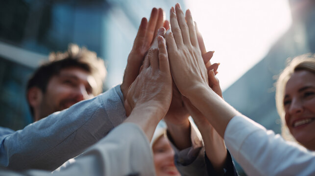 hands giving high five