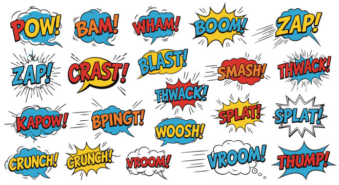 Comic book sound effects collection.